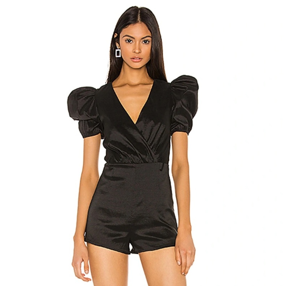Lovers + Friends Black Bobby Romper NWT